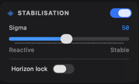 Stabilization controls