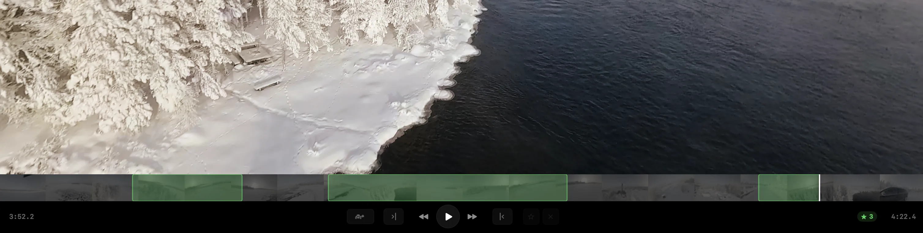 Smart segments timeline — mark and export only the best moments from FPV and action cam footage